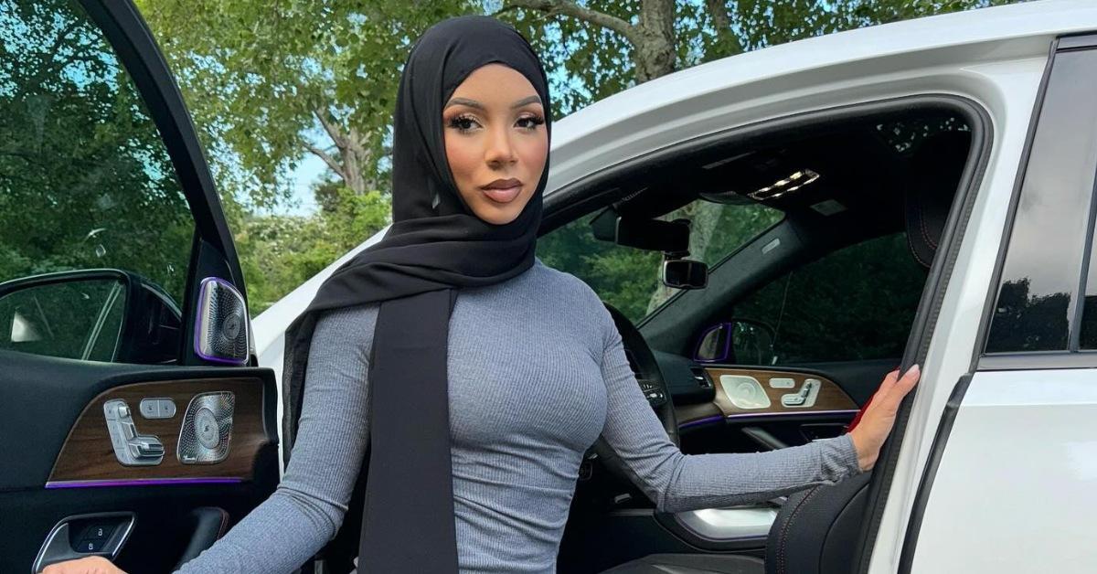 Brittany Renner in hijab speaking to camera during January 2025 vlog