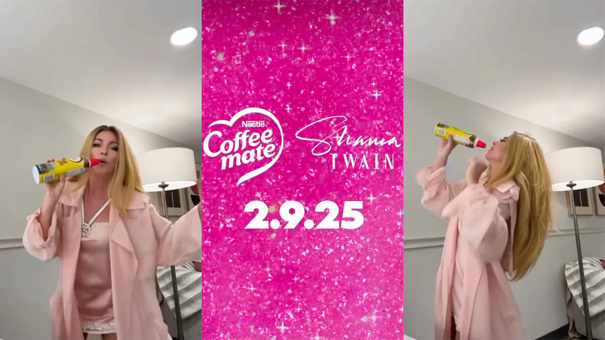 1999 Shania Twain and British actor Hugh Grant in a tongue-in-cheek fridge commercial