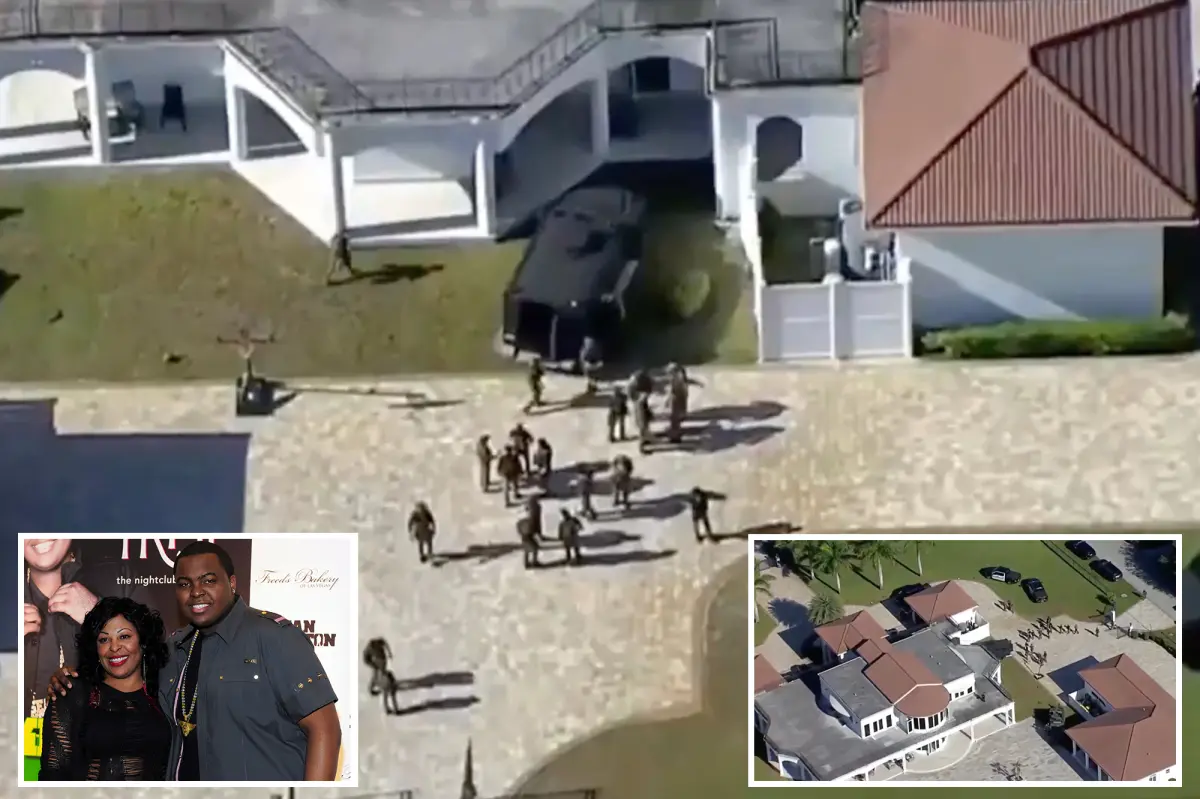 Federal agents raiding Sean Kingston's Florida mansion