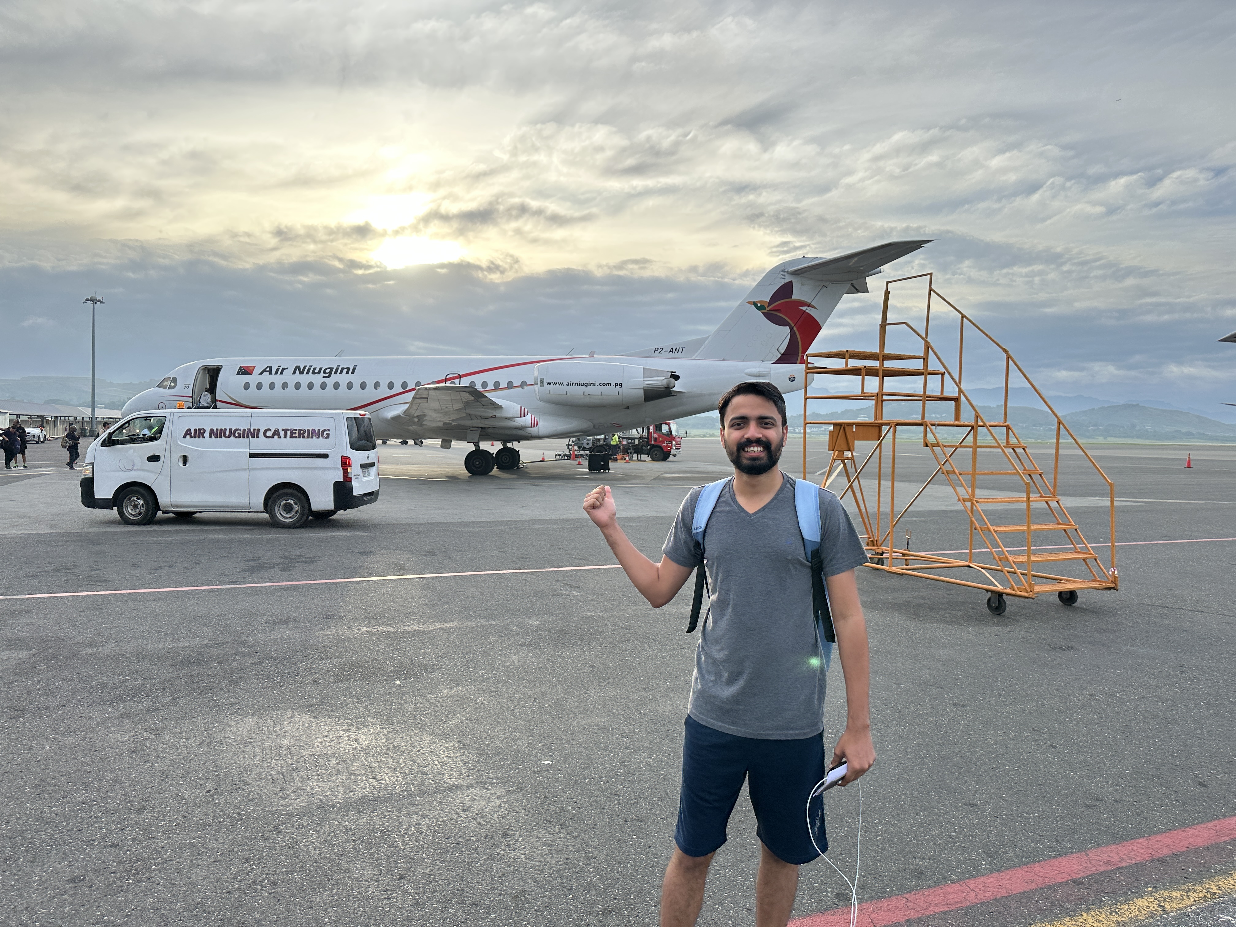 Collage of Yatri Doctor's travels to various countries around the world